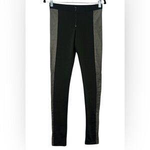 Alice + Olivia Front Zip Leather Panel Leggings